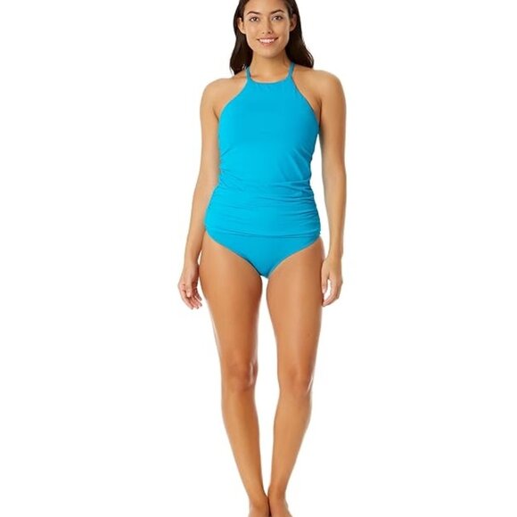NWT Anne Cole Women's High Neck Tankini Top Multicolor Sizes XS-L $80 LLL255 - Picture 2 of 7
